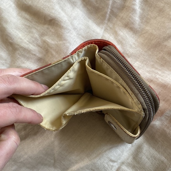 RARE! Orla Kiely Rhododendron Square Zip Wallet Coin Purse Bifold Wallet - Picture 4 of 9